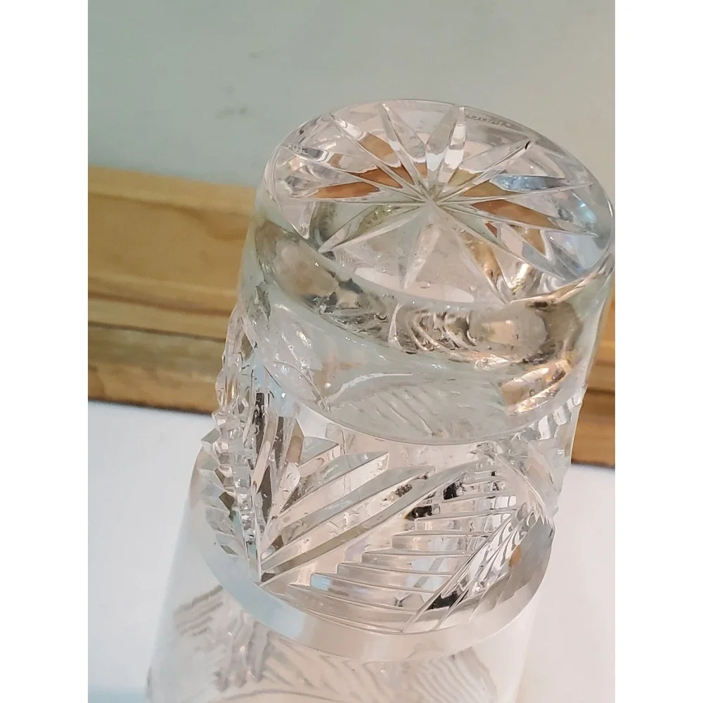 Vase By Villeroy & Boch Lead Crystal Cut Glass Geometric Pattern Heavy 9
